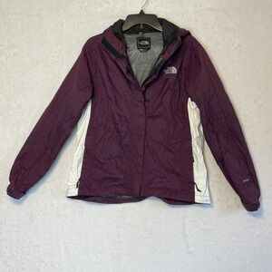 The North Face HyVent Rain Jacket Women's Small Purple White Lightweight